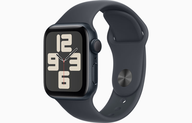 Apple Watch SE|  GPS|  Cellular|  40 mm|  Caixa de alumínio Meia-noite|  Pulseira desportiva Meia-noite S| M