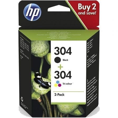 HP nº 304, Pack múltiplo   |  preto   |  tricolor
