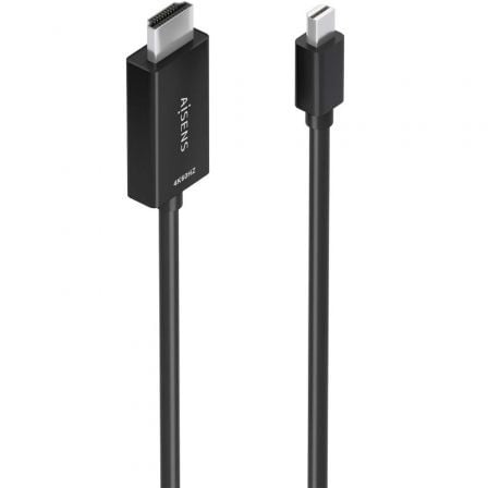 Cabo conversor Aisens A125-0890 Mini DisplayPort macho para HDMI 4K macho, 5 m, preto