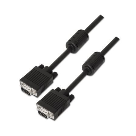 Cabo SVGA Aisens A113-0077 | VGA Macho - VGA Macho | Até 3 W | 10 Mbps | 25 m | Preto