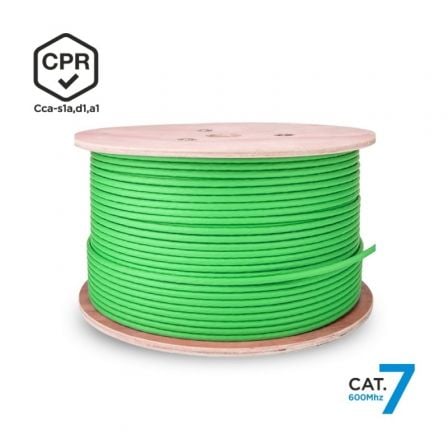 Cabo RJ45 SFTP Bobina AWG23 LSZH CPR Cca Aisens A146-0667 Cat.7 | 305m | Verde