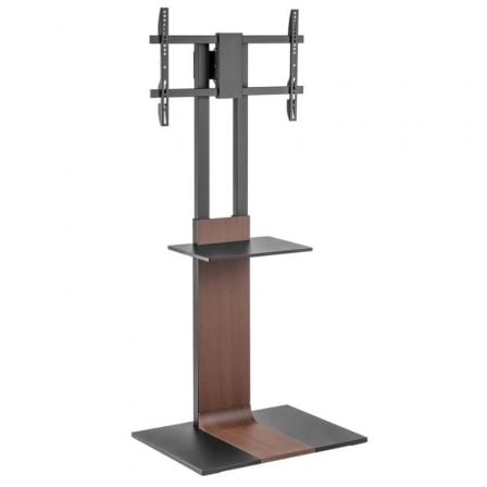 Suporte de chão giratório   |  inclinável Aisens FT86TSE-401 com bandeja para DVD para TVs de 37 a 86''   |  até 50 kg