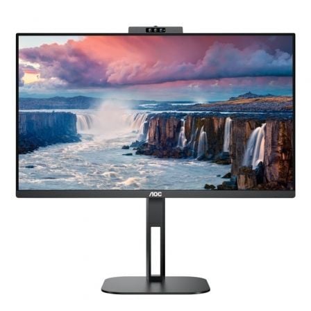 AOC 24V5CW   |  BK 23,8' | Full HD | Webcam | Multimídia | Altura ajustável | Preto