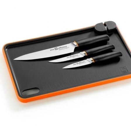 Pack com 3 facas Bra Efficient A198021 com tábua de corte