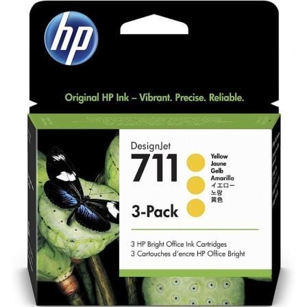 HP nº 711, Pack múltiplo   |  3x amarelo
