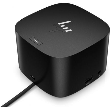 Docking USB Tipo C HP Thunderbolt G4 280 W com cabo combinado | 4xUSB | 1xHDMI | 1xRJ45 | 2xDisplayPort | 1xJack | 3xUSB Tipo C PD | 1xAC | Preto