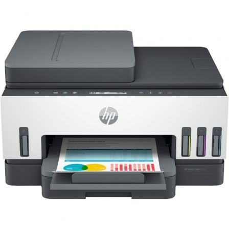 HP Smart Tank 7305 Multifuncional Recarregável   |  WiFi   |  Duplex   |  ADF   |  Branco