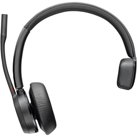 Poly Voyager 4310-M para Microsoft Teams + adaptador BT700 + base de carregamento | com microfone | Bluetooth | preto