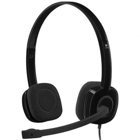 Logitech H151 | com microfone | conector 3,5 | preto