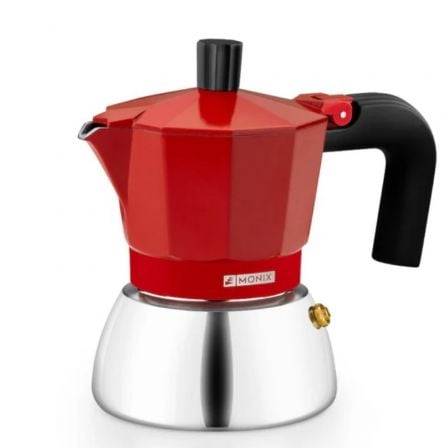 Monix Induction Aço Inoxidável M863103|  3 Chávenas|  Vermelha