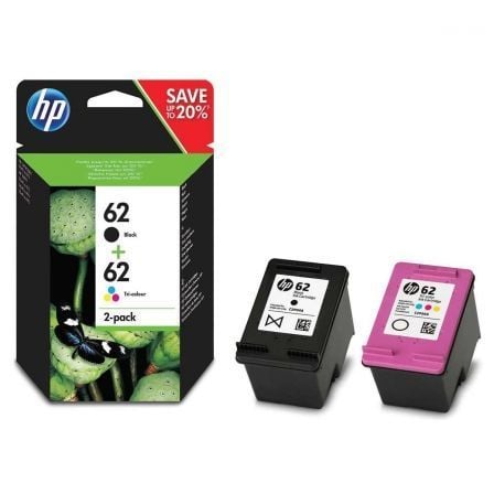 HP nº 62, Pack múltiplo   |  preto   |  tricolor