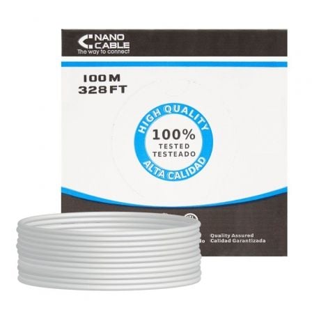 Cabo RJ45 FTP Nanocable 10.20.0902 Cat.6 | 100m | Cinza