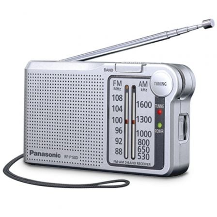 Rádio portátil Panasonic RF-P150D | operado por bateria | prateado