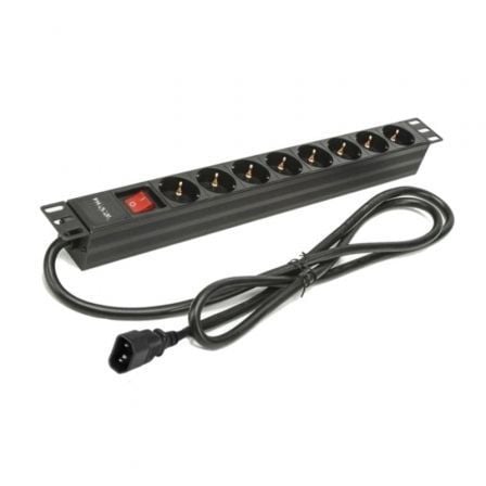 Phasak BNS 3535 com interruptor | 8 tomadas | Cabo de 2 m | Preto