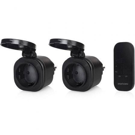 Smartwares SH4-99653|  Conjunto de mini tomadas externas pretas