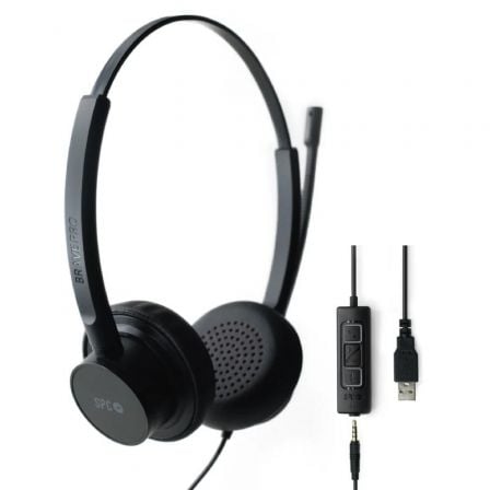 SPC Brave Pro | com microfone | conector 3,5 | USB | preto