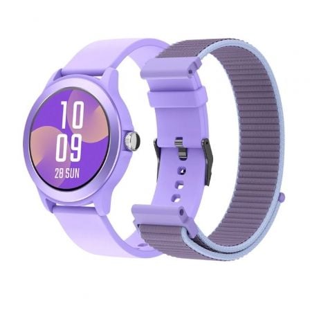 SPC Smartee Duo Vivo 9651T Smartwatch | Notificações | Frequência Cardíaca | Roxo | Inclui Pulseira Extra