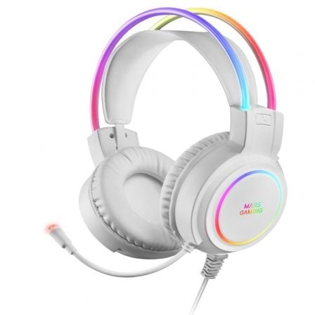 Mars Gaming MHRGB com microfone| conector 3,5| branco