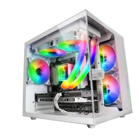 Caixa Gaming Mars Gaming MC-VIEW Minitower  | Branca