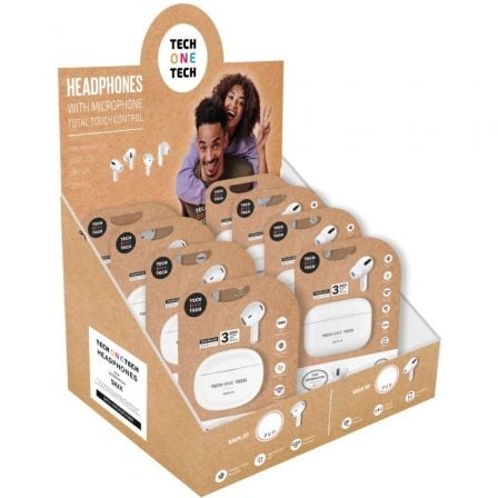 Tech One Tech TEC1420 com display | bateria com duração de 5 horas | branco | inclui 8 brancos