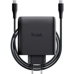 GaN Trust Maxo 100W | 2x USB Tipo C | Inclui cabo USB Tipo C | 100W