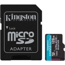 Kingston CANVAS Go! Plus 128 GB com adaptador | Classe 10 | 200 MB | sim