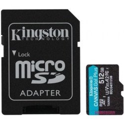 Kingston CANVAS Go! Plus 512 GB com adaptador | Classe 10 | 200 MB | sim