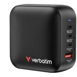 Mini GaN Verbatim para viagens | 3x USB Tipo-C | 1x USB | 100W