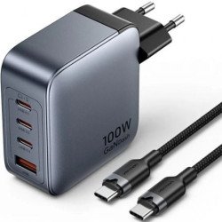 GaN Vention TZ-FETH0-EU | 3x USB Tipo-C | 1x USB | 100W