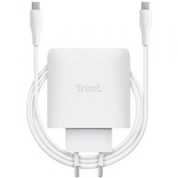 GaN Trust Maxo | 1x USB Tipo C | Inclui cabo USB Tipo C | 65W