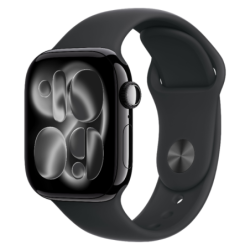 Apple Watch Série 11 | GPS | Celular | 42mm | Preto Titânio | Pulseira ddesportiva Preta Ardósia S / M
