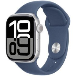 Apple Watch Series 10 | GPS | Celular | 42 mm | Caixa de alumínio | Pulseira desportiva azul jeans S / M