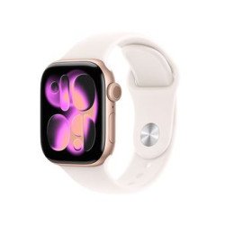 Apple Watch Series 11 | GPS | Celular | 46 mm | Ouro Rosa | Pulseira desportiva rosa blush tamanho M / L