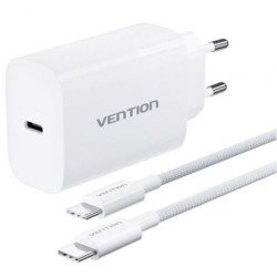 GaN Vention G14W0-EU | 1 cabo USB tipo C + 1 cabo USB tipo C | 65 W
